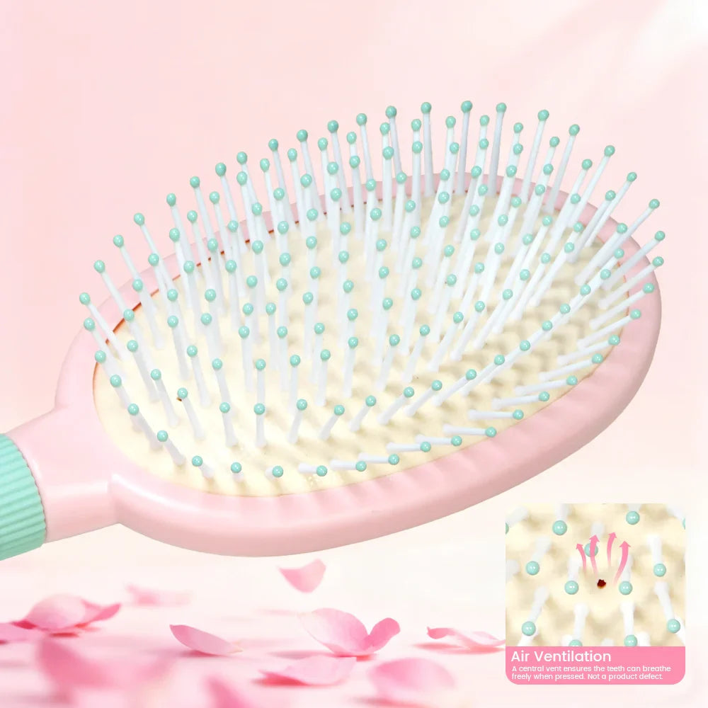 Cute Bow Hair Brush & Comb Set – Air Cushion Duo for Women