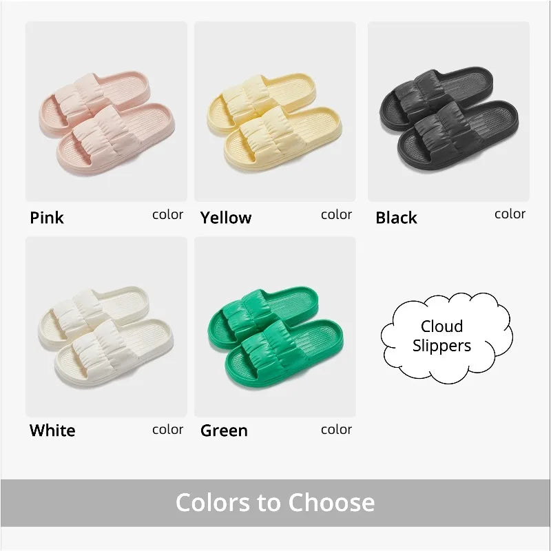 Women's Soft Sole Cloud Slippers Thick Platform Summer EVA Sandals Indoor Outdoor Beach Non-Slip Slippers Peaceful Pleasures Health and Wellness