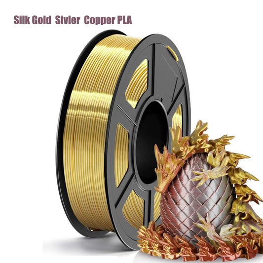 DINGSUN 3D Silk PLA Filament 1.75mm Shiny Clog-Free 0.25kg 3D Printer Filament Peaceful Pleasures Health and Wellness