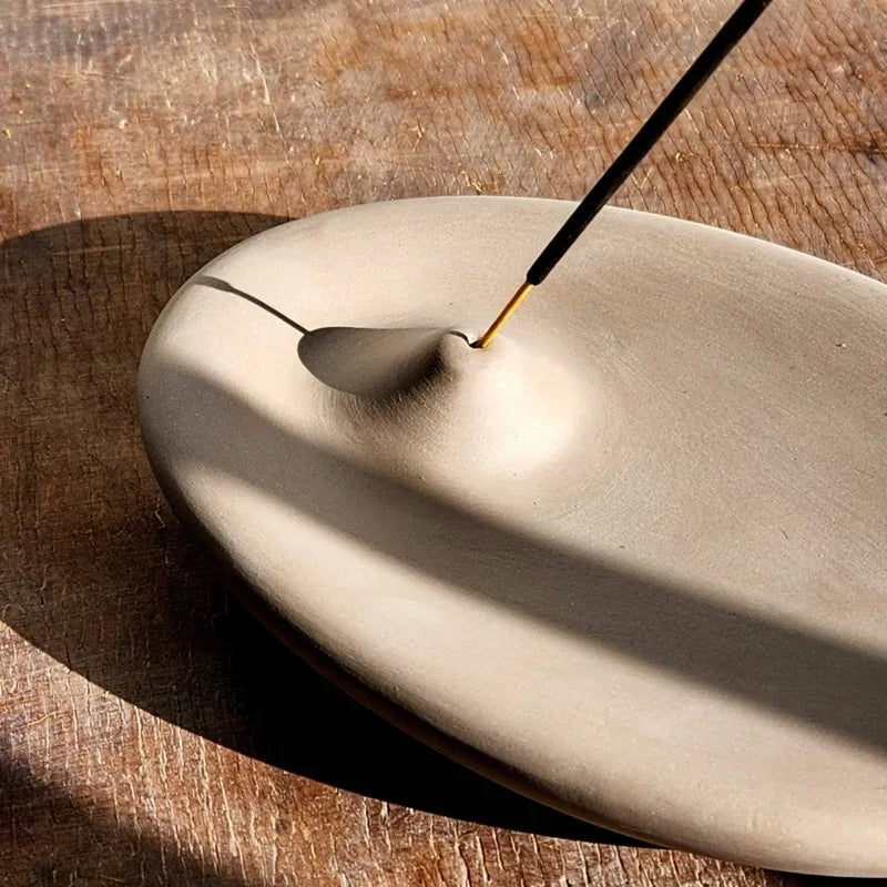 Modern Ceramic Incense Burner Tray for Yoga & Meditation Ceramic Incense Tray Peaceful Pleasures Health and Wellness