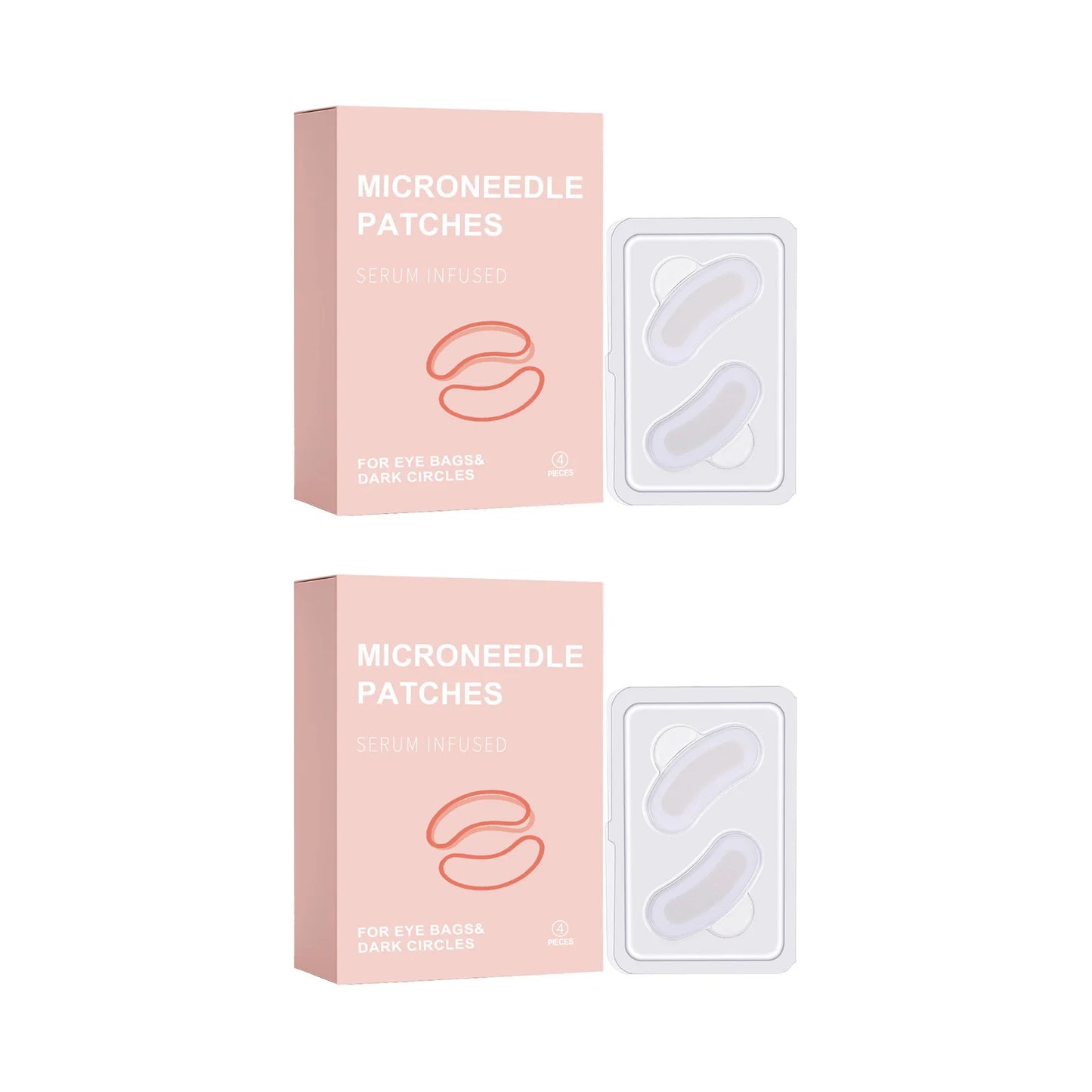 Retinol Microneedle Eye Patches – Dark Circles & Anti-Aging Peaceful Pleasures Health and Wellness 8 pairs Boxed