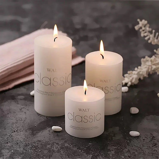 Classic European Ivory White Large Candle Smokeless and Odorless Romantic Wedding Hotel Decoration Festival Supplies Peaceful Pleasures Health and Wellness