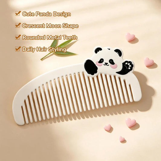 Cute Panda Wide Tooth Pocket Comb – Portable Travel Comb Pocket Hair Comb Oasis Select