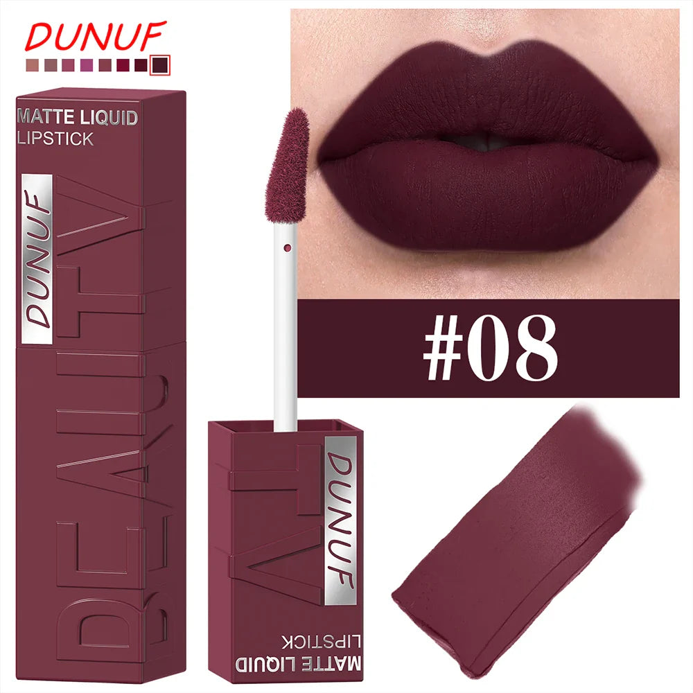 DUNUF Y2K Waterproof Lip Gloss – Non-Stick Long-Lasting Color