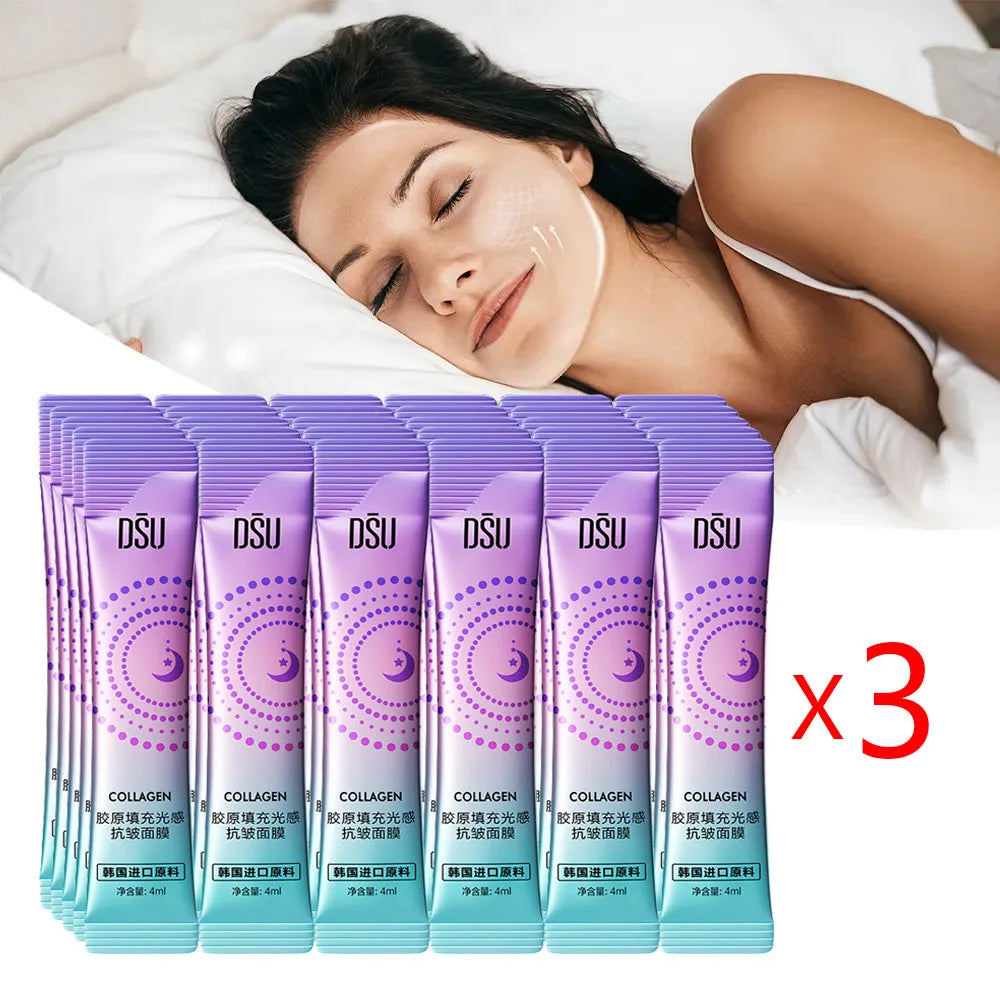 BIOAOUA 30pc Collagen Sleeping Face Mask – Anti-Wrinkle Firming