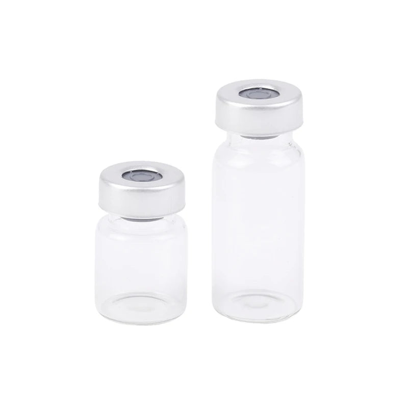 10Pcs 5/10/20ml Transparent Sealed Sample Vials Transparent Glass Vials With Self Healing Injection Port Peaceful Pleasures Health and Wellness