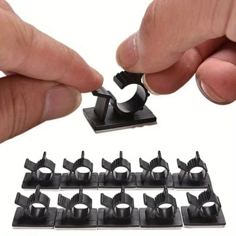 5 Nylon Adhesive-backed Adjustable Wiring Fixing Seat Plastic Cable