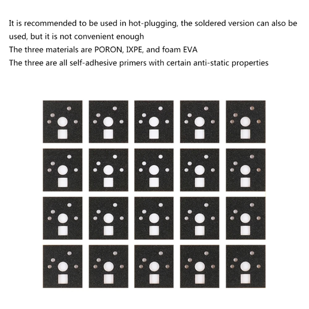 120 Pieces Mechanical Keyboard Switch Sticker Noise Dampener Foam Sound Reduction Insulation Film for Switch Stabilizer Dropship Peaceful Pleasures Health and Wellness