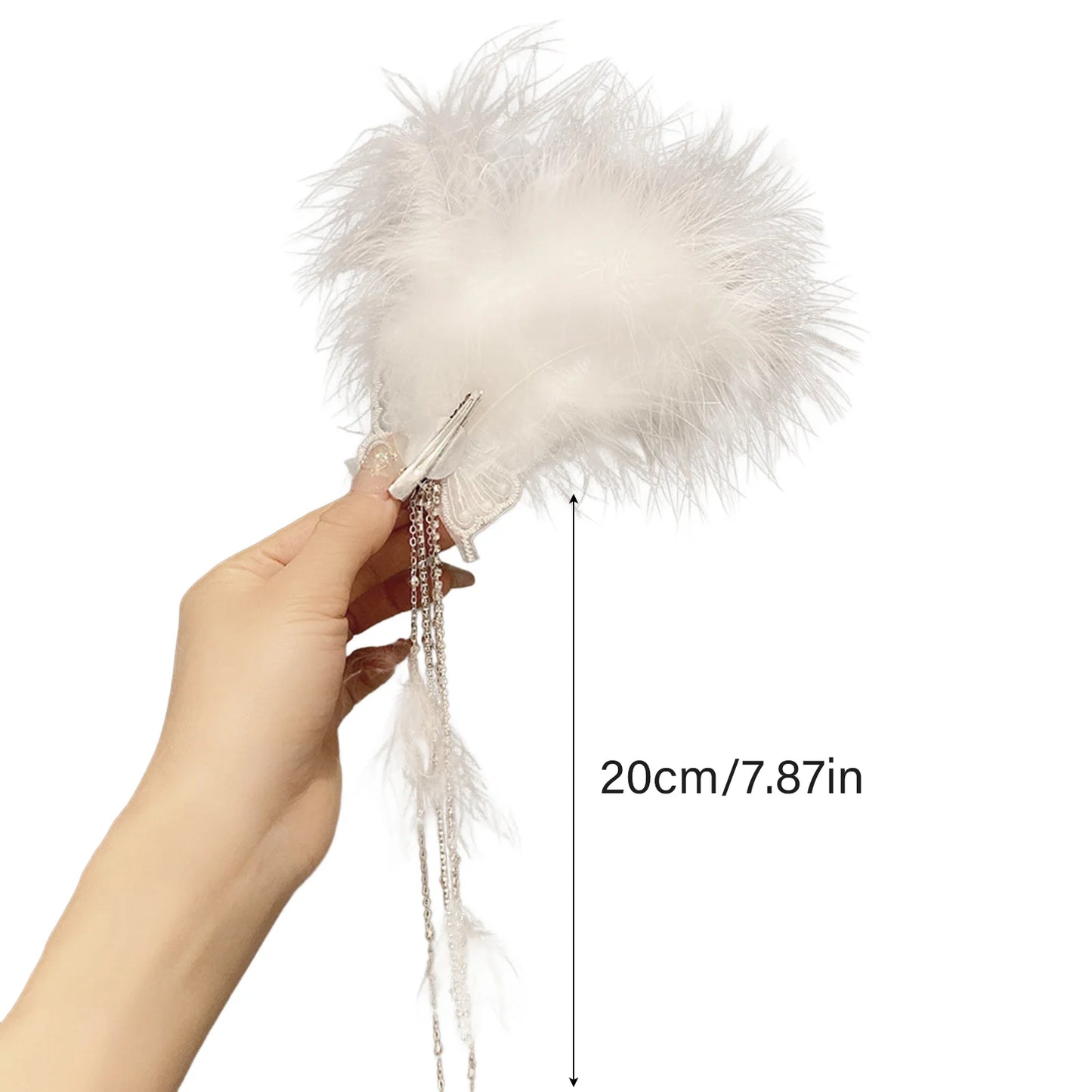 Feathers Butterfly Hair Clip For Women Elegant Fringe Headwear For Party Wedding Photography Peaceful Pleasures Health and Wellness
