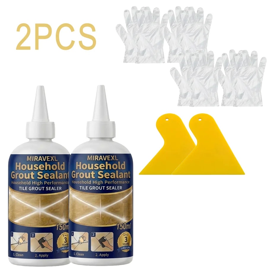 MIRAVEXL Waterproof Grout Sealer & Tile Repair Kit with Tools