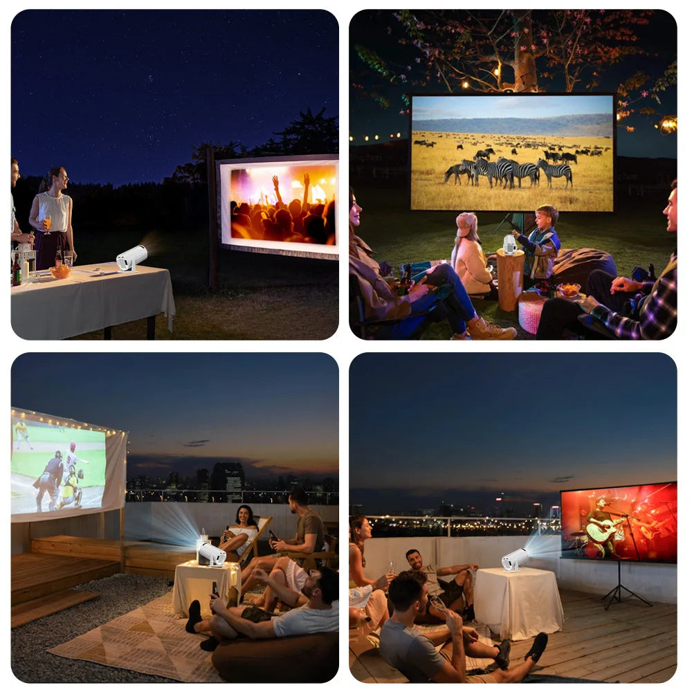 Ultra HD Projector Portable Mini Projector Androidd LCD Portable Projector Home Cross-border Intelligent Small HD Low Noise Peaceful Pleasures Health and Wellness