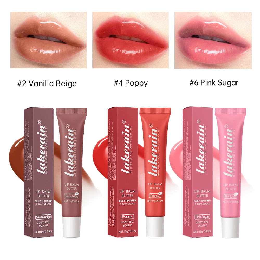 3pcs/Kit Butter Moisturizing Lip Gloss Oil Jelly Lipgloss Liquid Lipstick Lip Tint Brown Sugar Crystal Lip Balm Peaceful Pleasures Health and Wellness 246