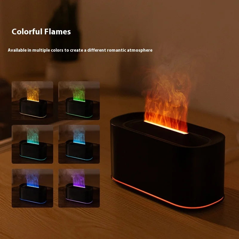 HOMEFISH 7-Color Aromatherapy Essential Oil Humidifier | Wood Grain