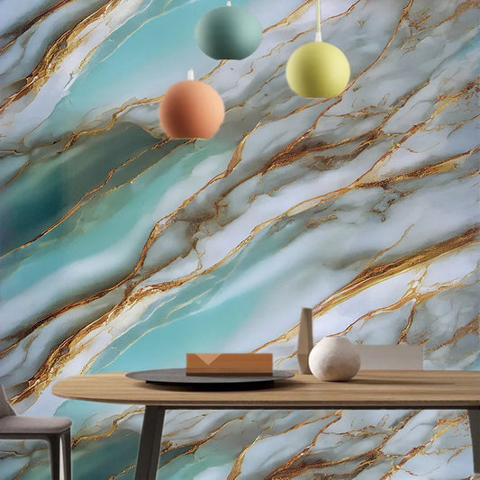 Patterned wallpaper gilt marble home decoration building materials background wall Gilt marble wallpaper Peaceful Pleasures Health and Wellness