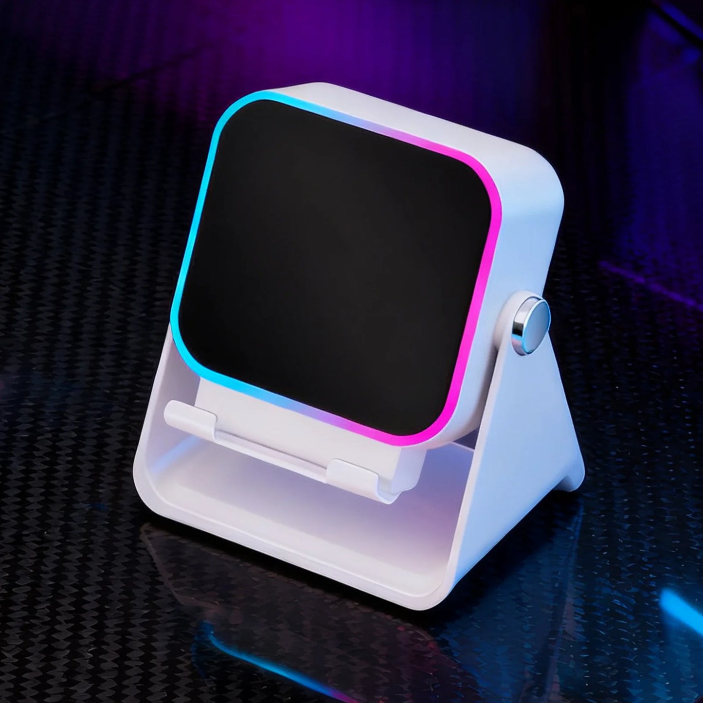 Folding Phone Stand with Bluetooth Speaker & LED Light – 10W Phone Stand Speaker Peaceful Pleasures Health and Wellness