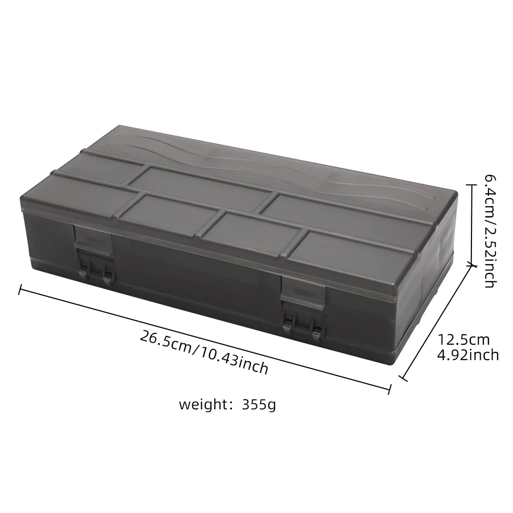 Double Sided Foldable Storage Box ABS Plastic Large Capacity Organizer, Space Saving Desktop Storage Box for Home & Office Use Peaceful Pleasures Health and Wellness