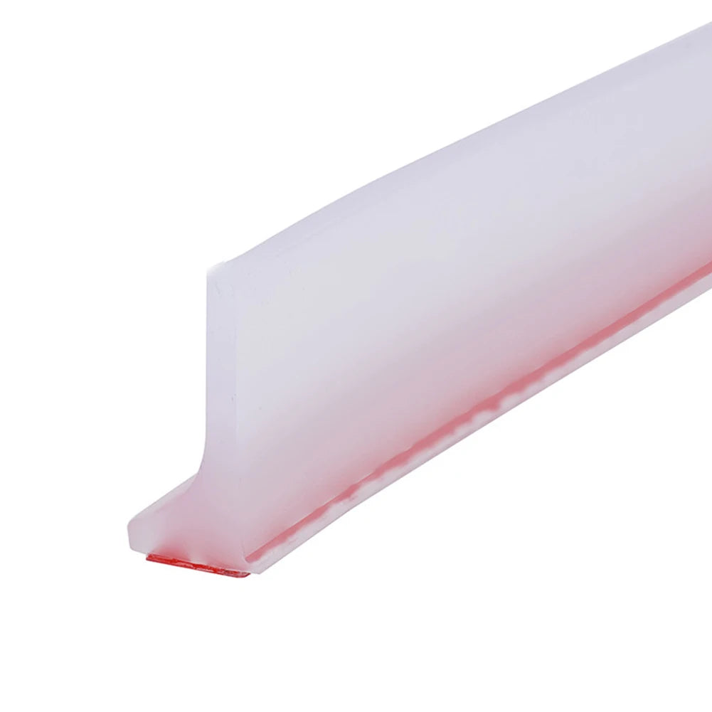 Silicone Shower Barrier Bathroom Water Stopper Retaining Strip