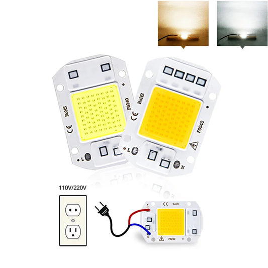 COB LED Chip 20W 30W 50W AC 110V/220V No Driver DIY Flood Light COB LED Chip Oasis Select Warm White 110V 50W