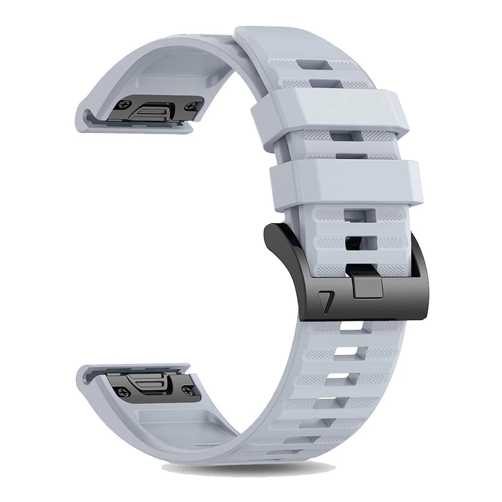 QuickFit 22mm 26mm Silicone Band for Garmin Fenix 7X 6X Forerunner