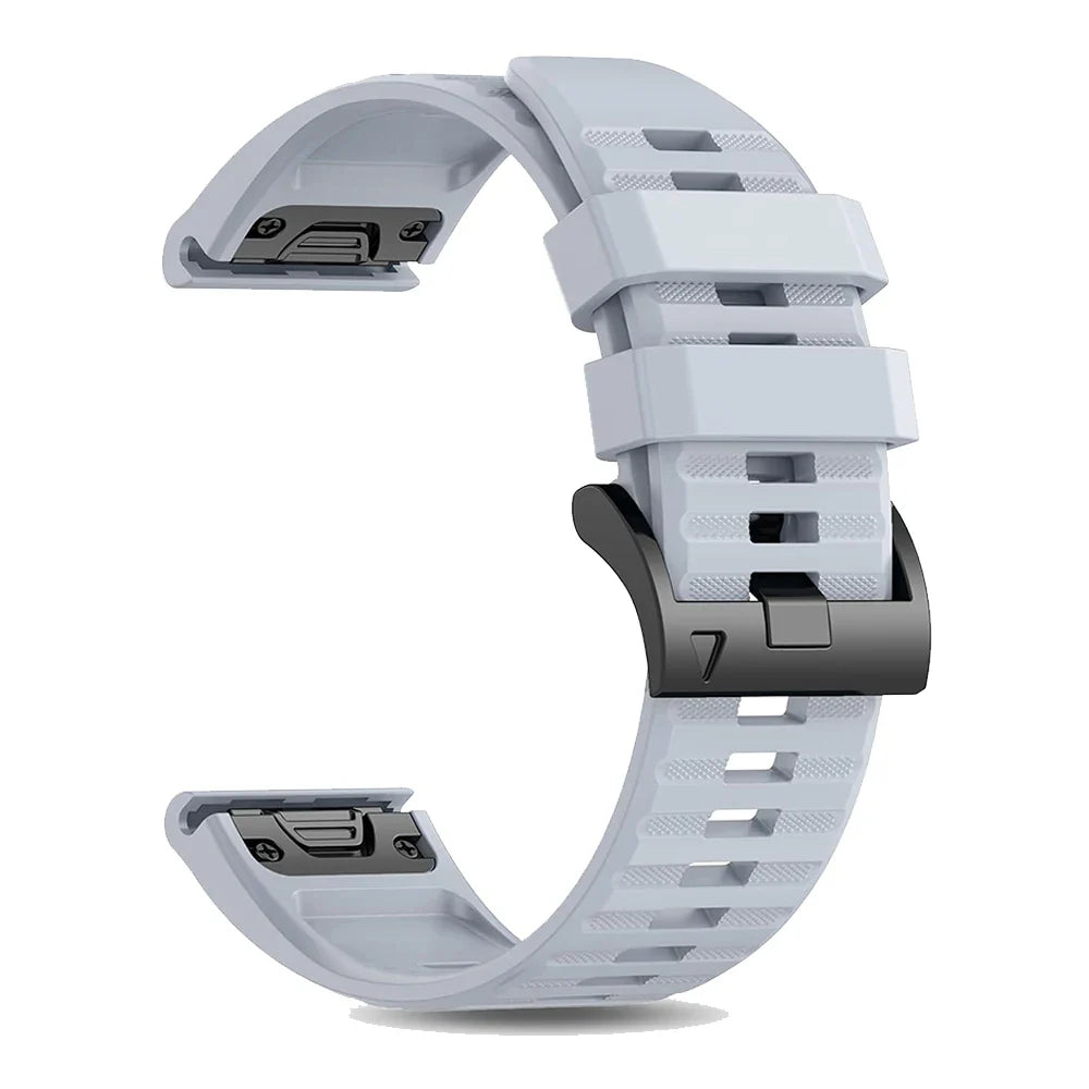 QuickFit Silicone Watch Band for Garmin Fenix 7 6 – 22mm & 26mm