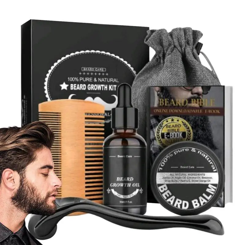Eelhoe 5-Piece Beard Growth & Grooming Kit for Men