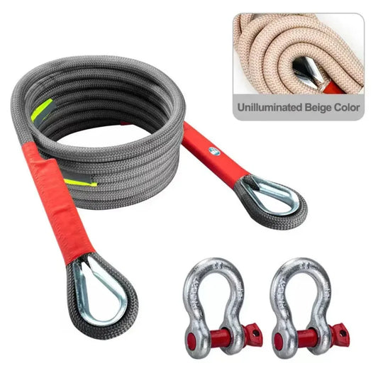Upgraded Heavy Duty Car Tow Rope Off Road Tow Strap with Hook Wear-Resistant Vehicle Emergency Rescue Recovery Auto Accessories Peaceful Pleasures Health and Wellness