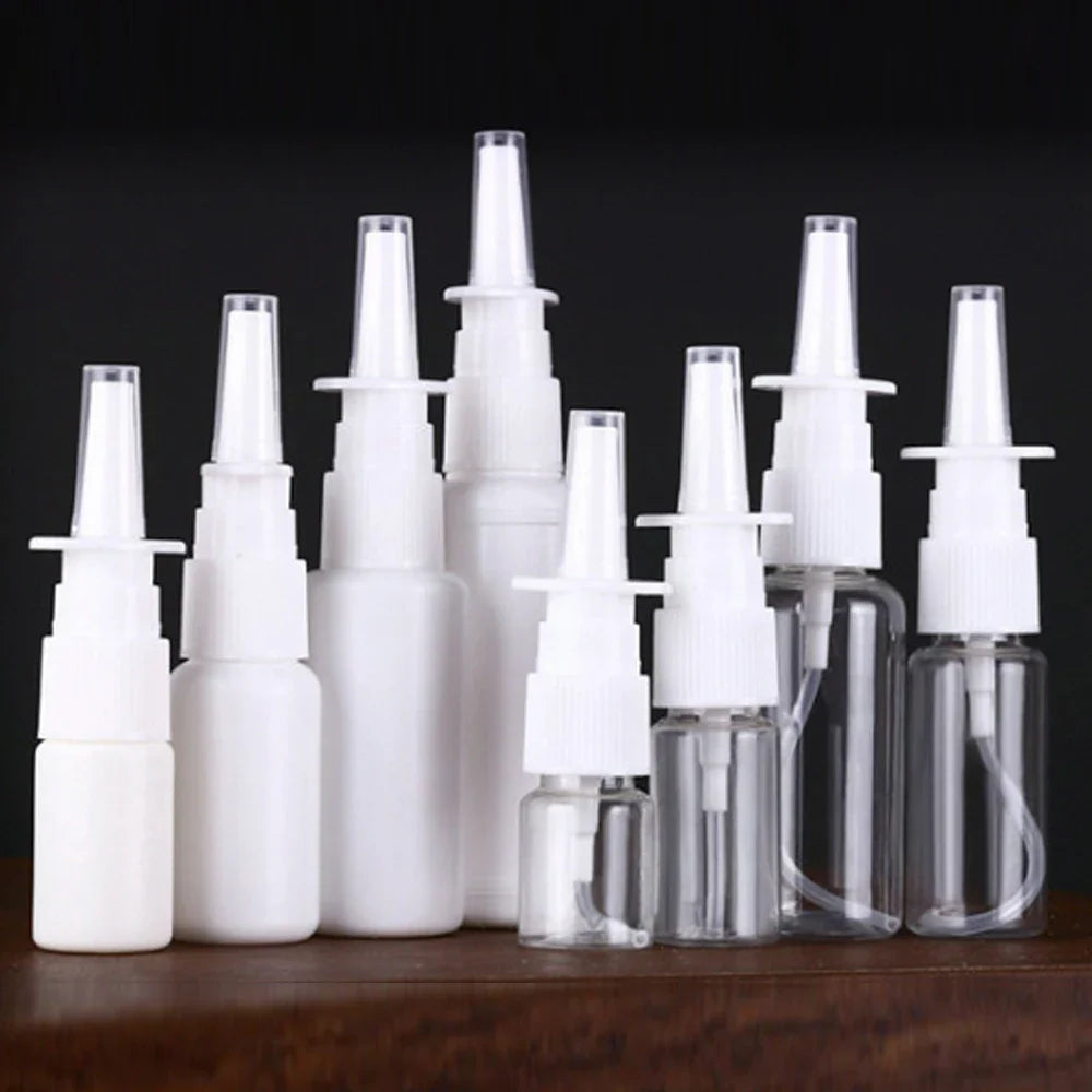 5-Pack Refillable Nasal Mist Spray Bottles 10ml 20ml 30ml
