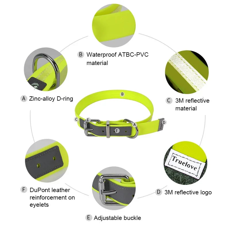Truelove Reflective Dog Collar – Waterproof & Adjustable TLC5521 Peaceful Pleasures Health and Wellness