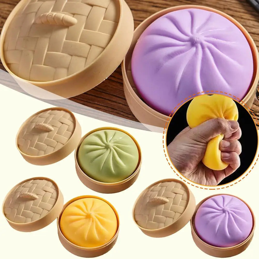 Steamed Bun Squishy Toy – Slow Rise Stress Relief Fidget Squeeze