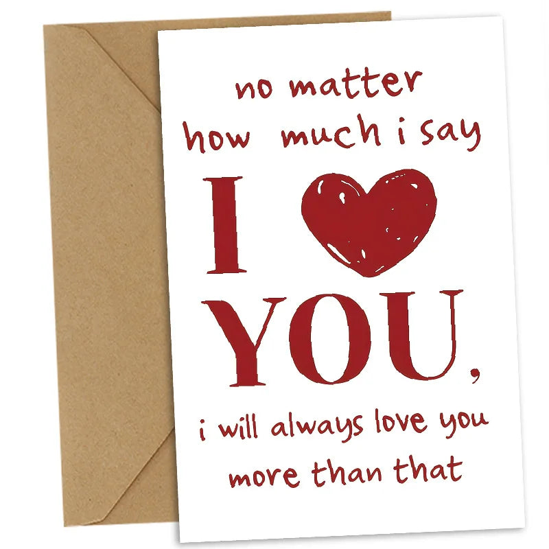 1 set Valentine's Day Greeting Cards Flower Shops Handwritten Flowers Baking Confession Souvenir Cards Instagram Style Peaceful Pleasures Health and Wellness Cowhide 10x15cm