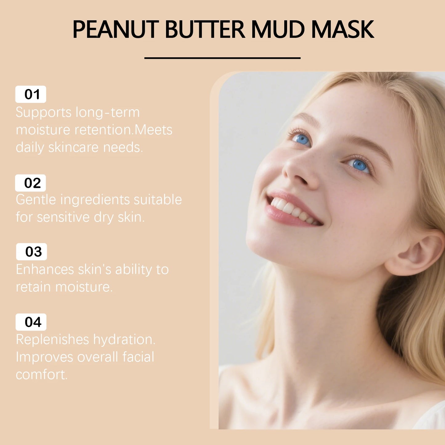Viareline Peanut Mud Mask – Hydrating Pore-Cleansing Face Mask