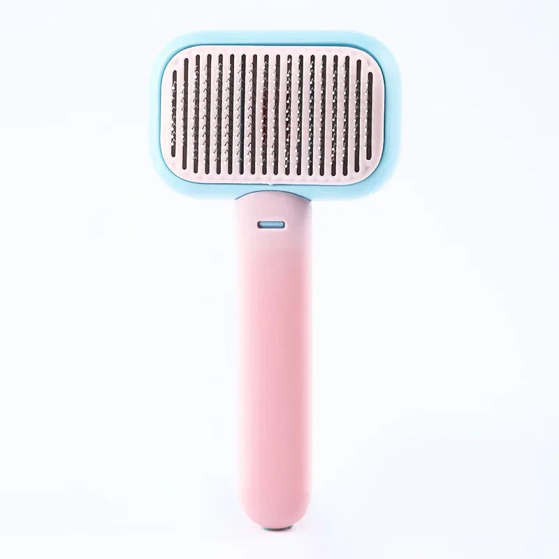 Pet Hair Remover Brush & Grooming Comb for Cats & Dogs Pet Grooming Brush Peaceful Pleasures Health and Wellness Blue Pink sz035