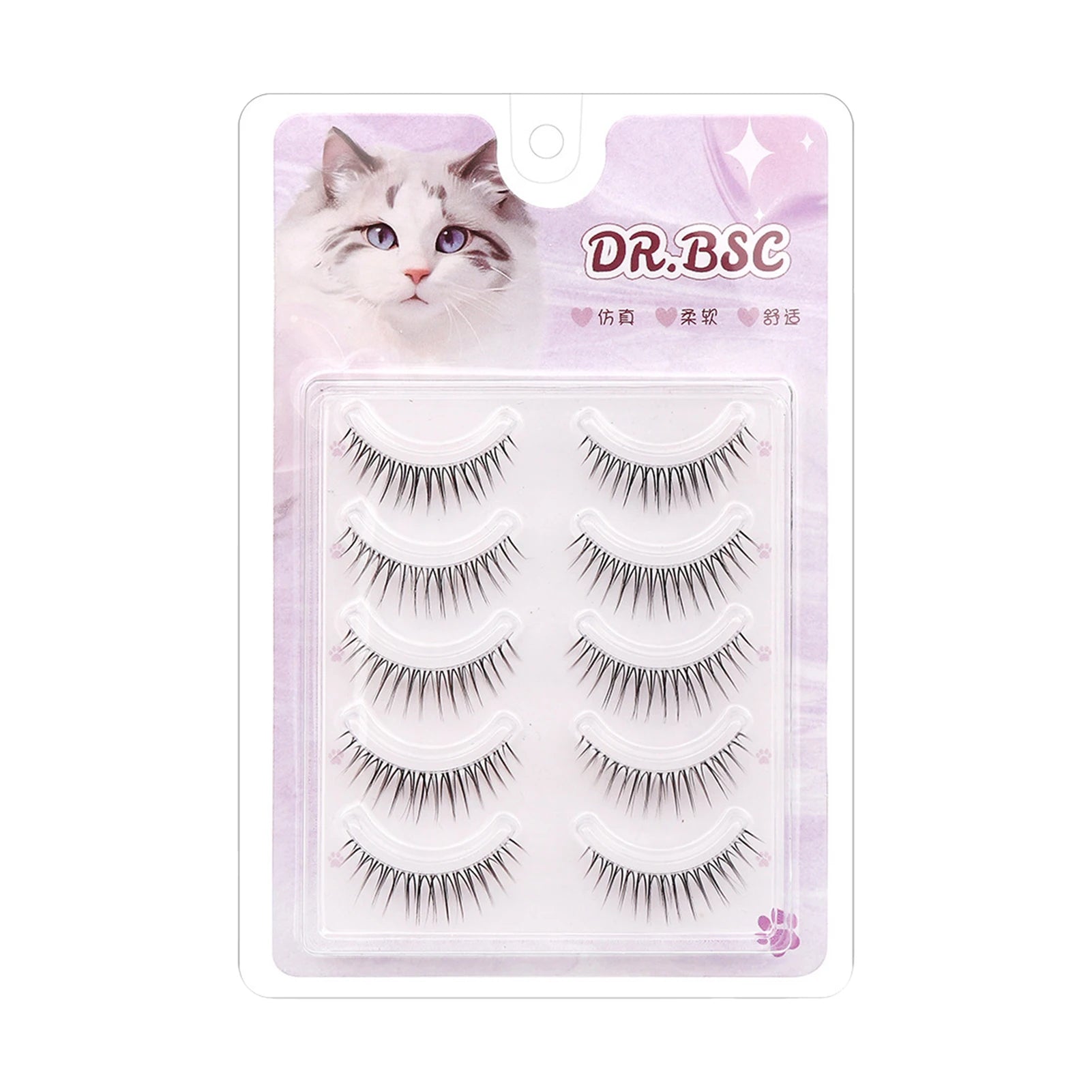 Manga Cosplay Wispy False Eyelashes – 5 Pairs Cluster Lashes False Eyelashes Peaceful Pleasures Health and Wellness