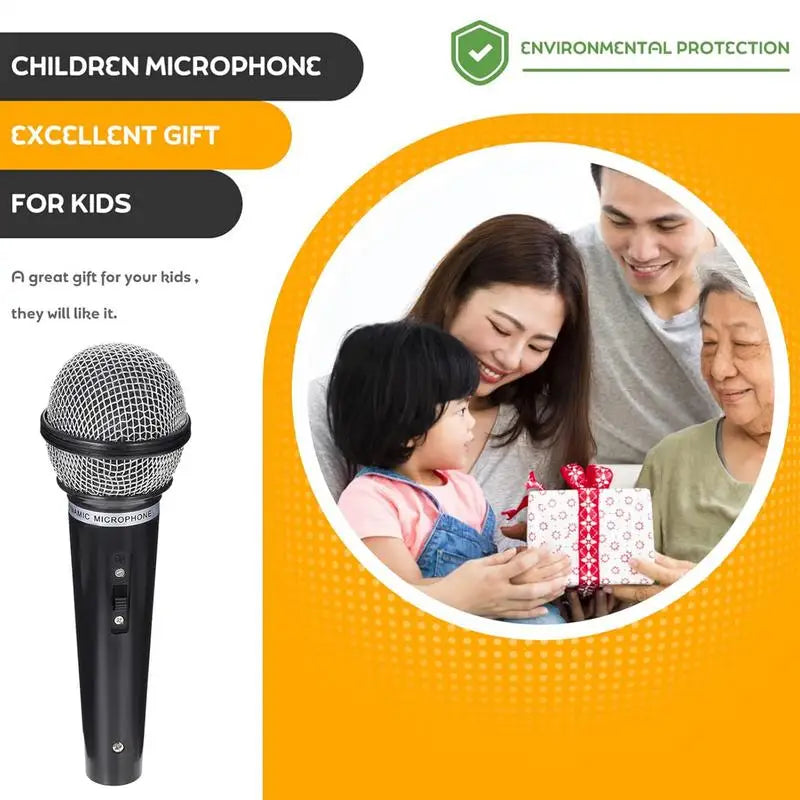 Mini Prop Microphone Fake Stage Play Speaker Music Toys Pretend Play Toddler Toy Kids Model Musical Instrument Learning Peaceful Pleasures Health and Wellness