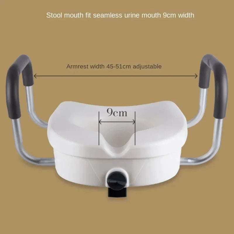 Raised Toilet Seat With Arms & Padded Cushion | 150kg Support