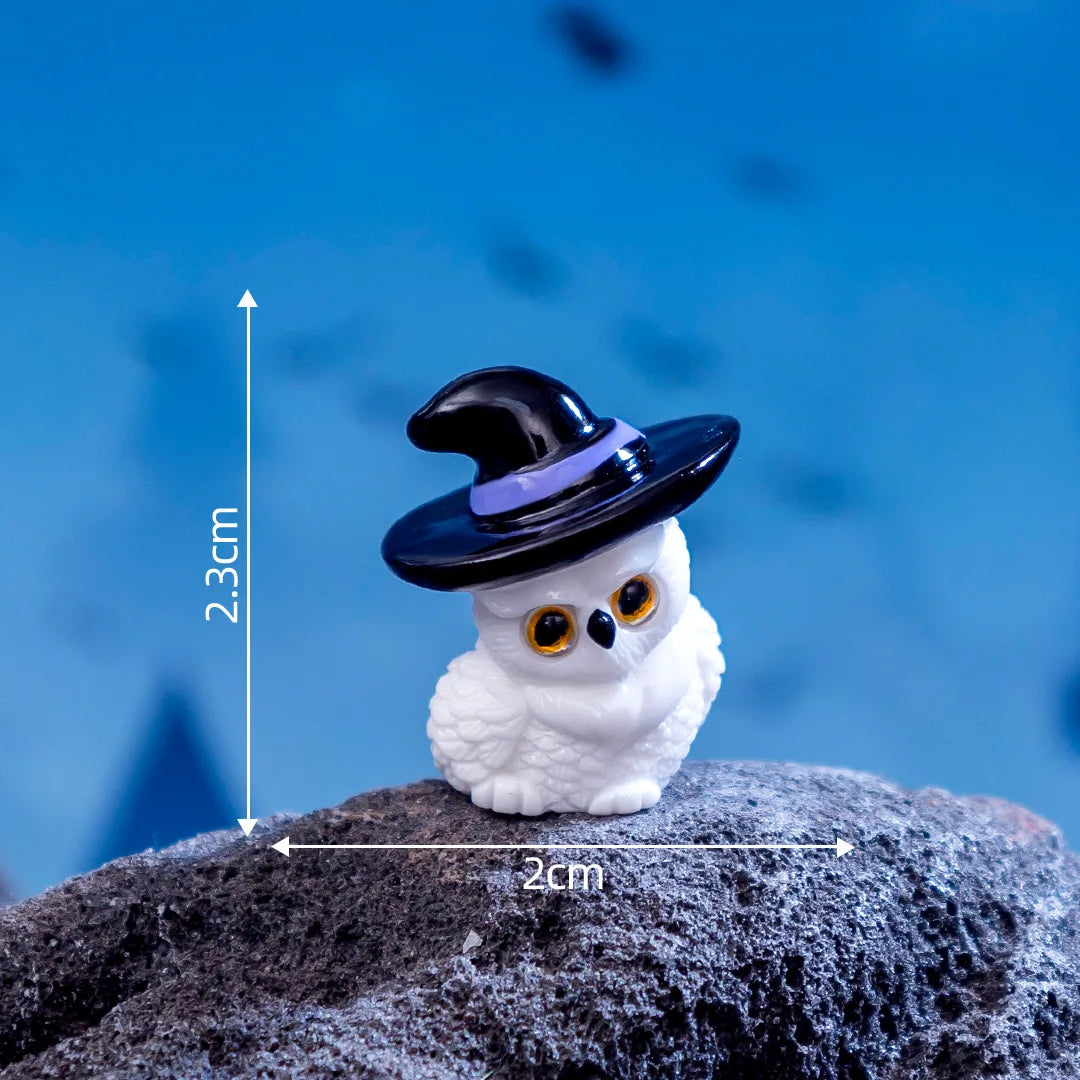 1pcs Halloween Witch Owl Bat Ghost Skeleton Candle Figurine Home Decor Miniature Fairy Garden Decoration Accessories Home Decor Peaceful Pleasures Health and Wellness 9