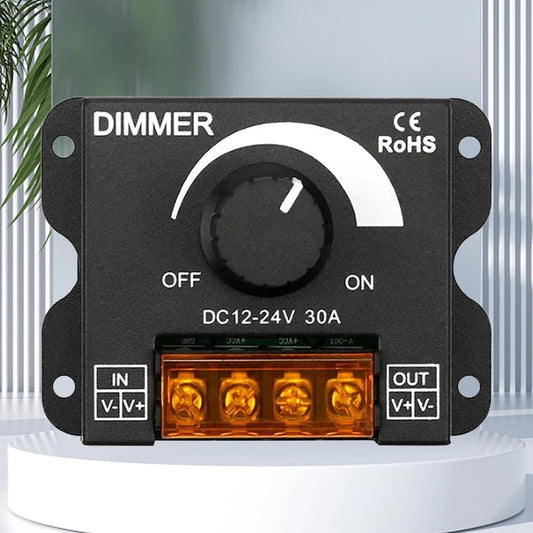 DC 12V-24V 30A PWM LED Dimmer Switch – Stepless Controller Peaceful Pleasures Health and Wellness spain