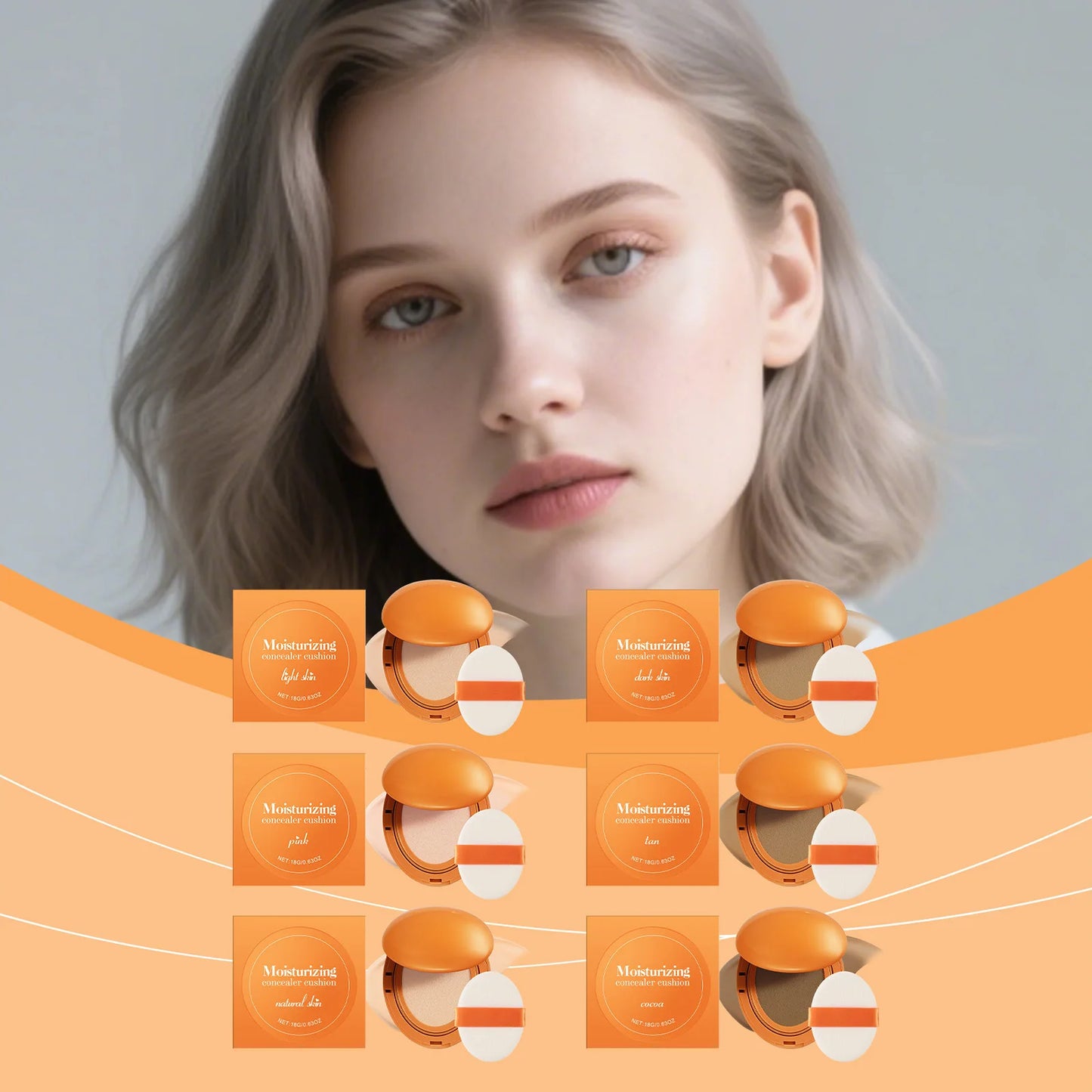 Face Pressed Powder Waterproof Sweat-Proof Long-Lasting Oil Control Foundation Full Coverage Natural Setting Powde Foundation Peaceful Pleasures Health and Wellness
