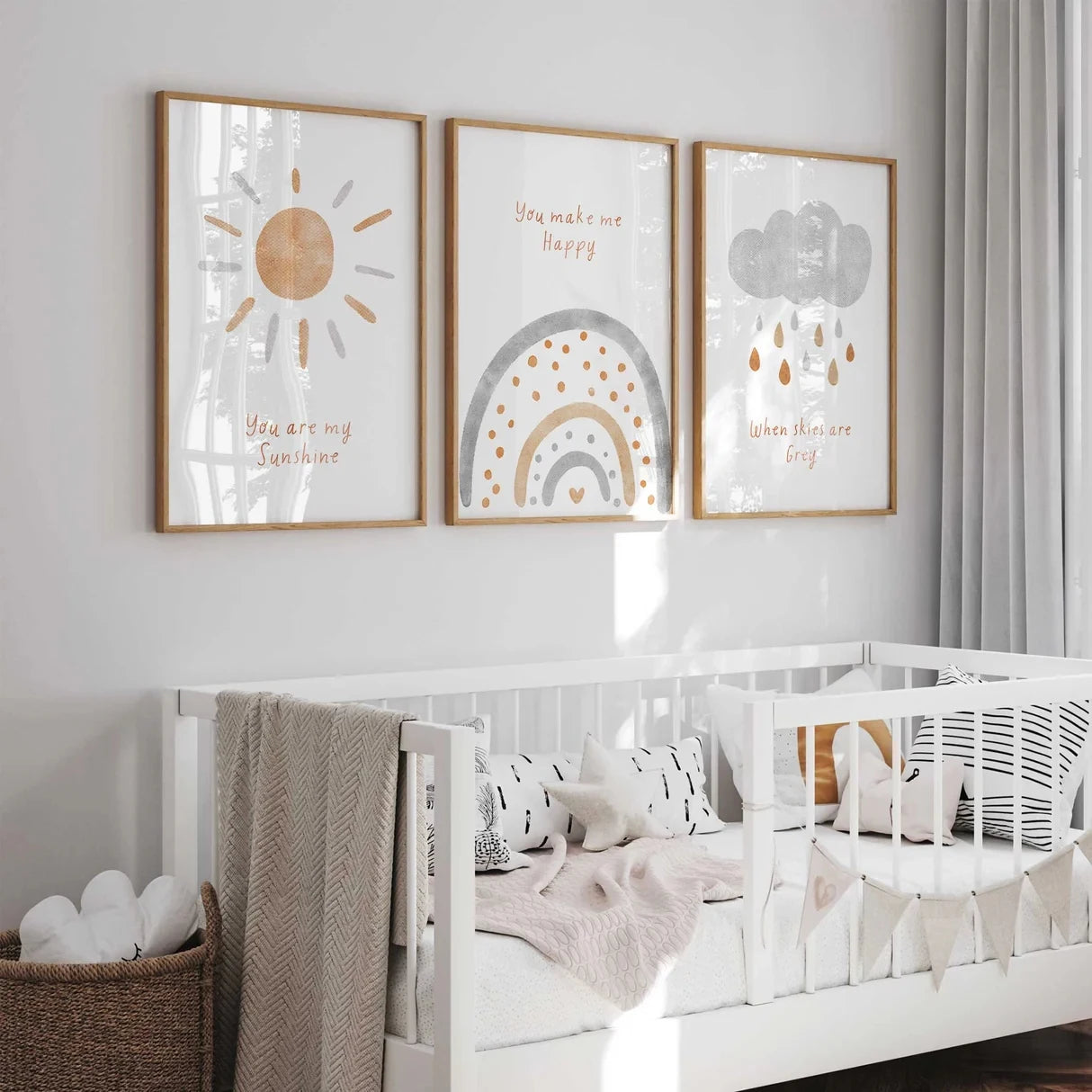 3-Piece "You Are My Sunshine" Minimalist Canvas Wall Art Set