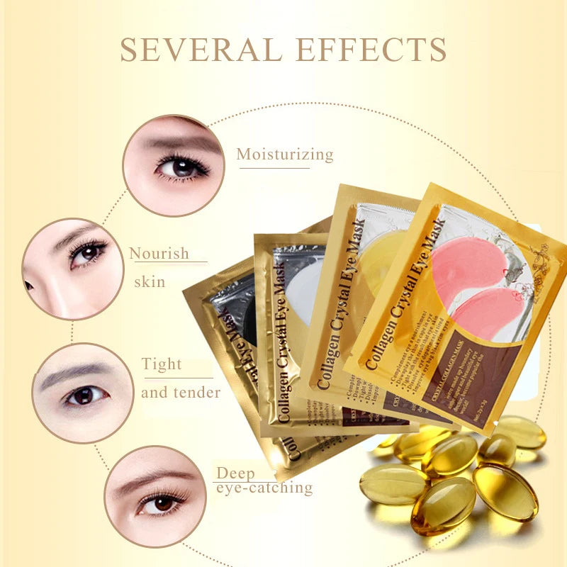 BIOAOUA Gold Collagen Eye Masks 20 Pairs – Dark Circle Patches