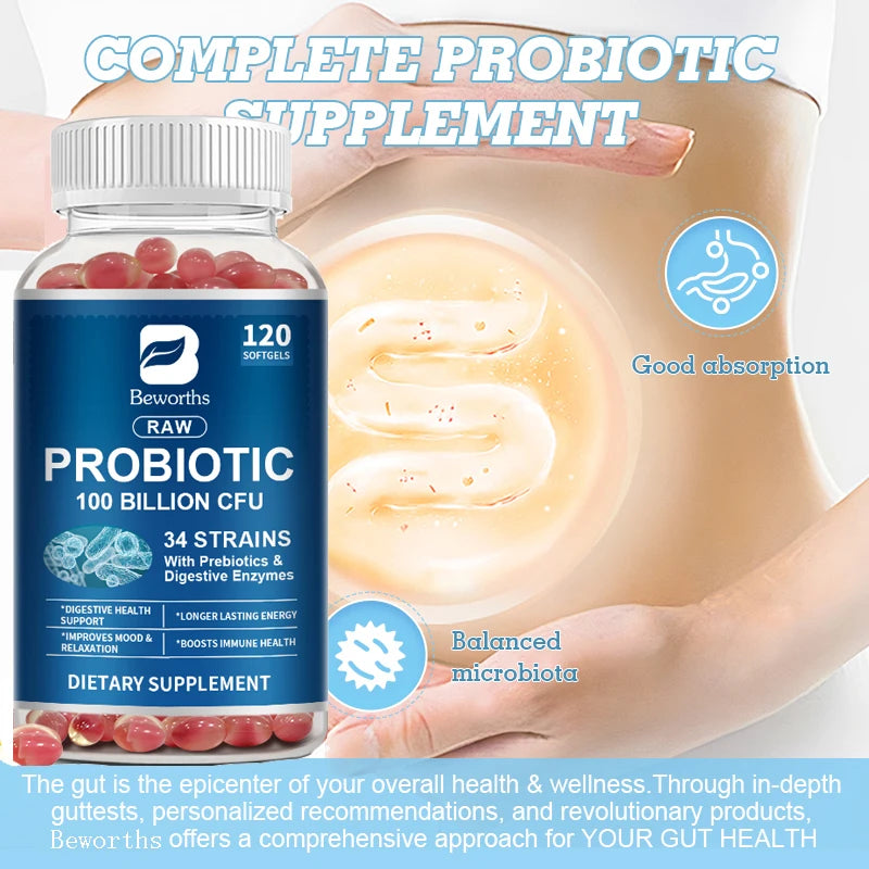 Probiotic Capsules – Digestive, Immune & Gut Health 120ct Peaceful Pleasures Health and Wellness