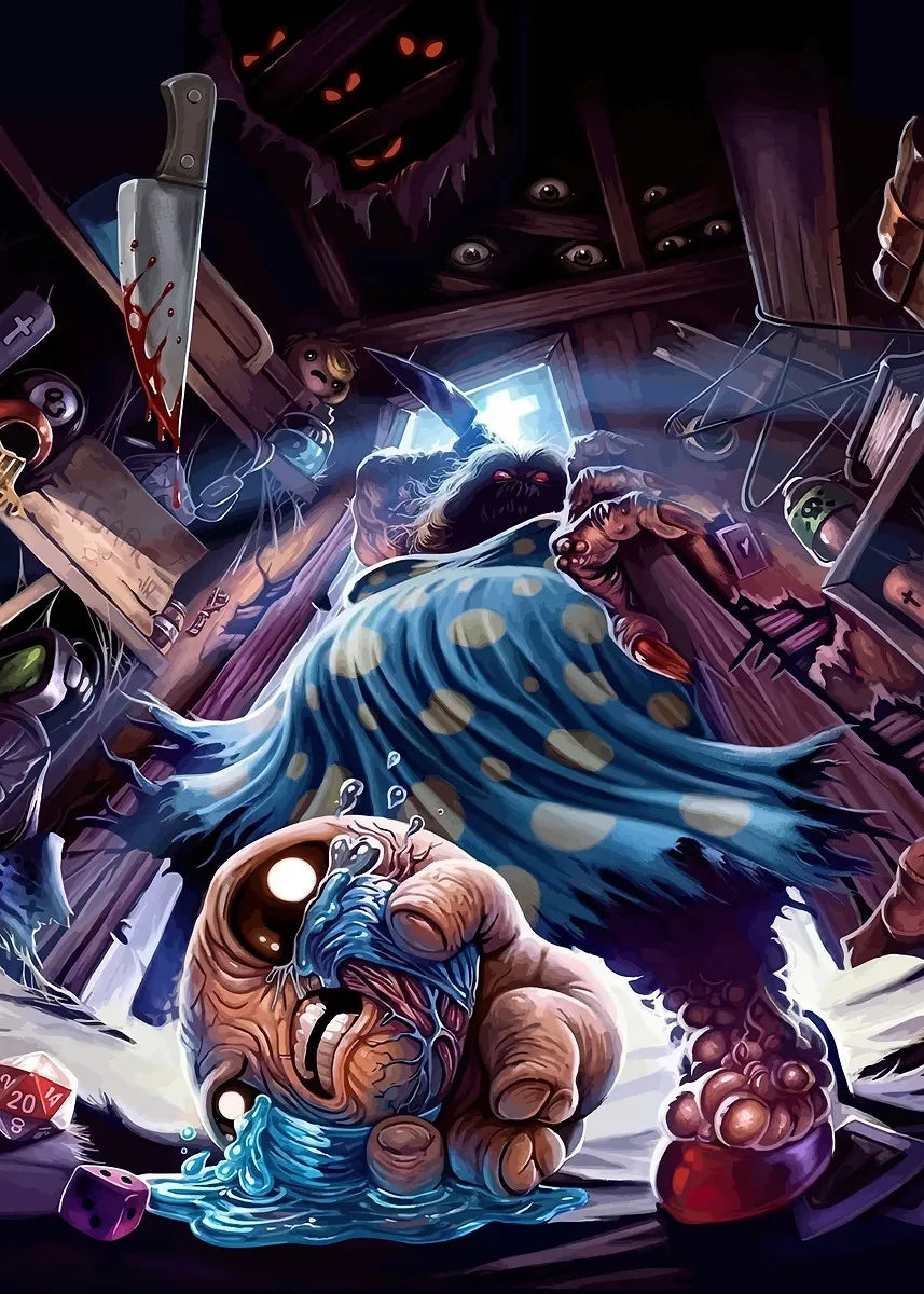 Binding of Isaac Canvas Wall Art | Roguelike Game Poster Print