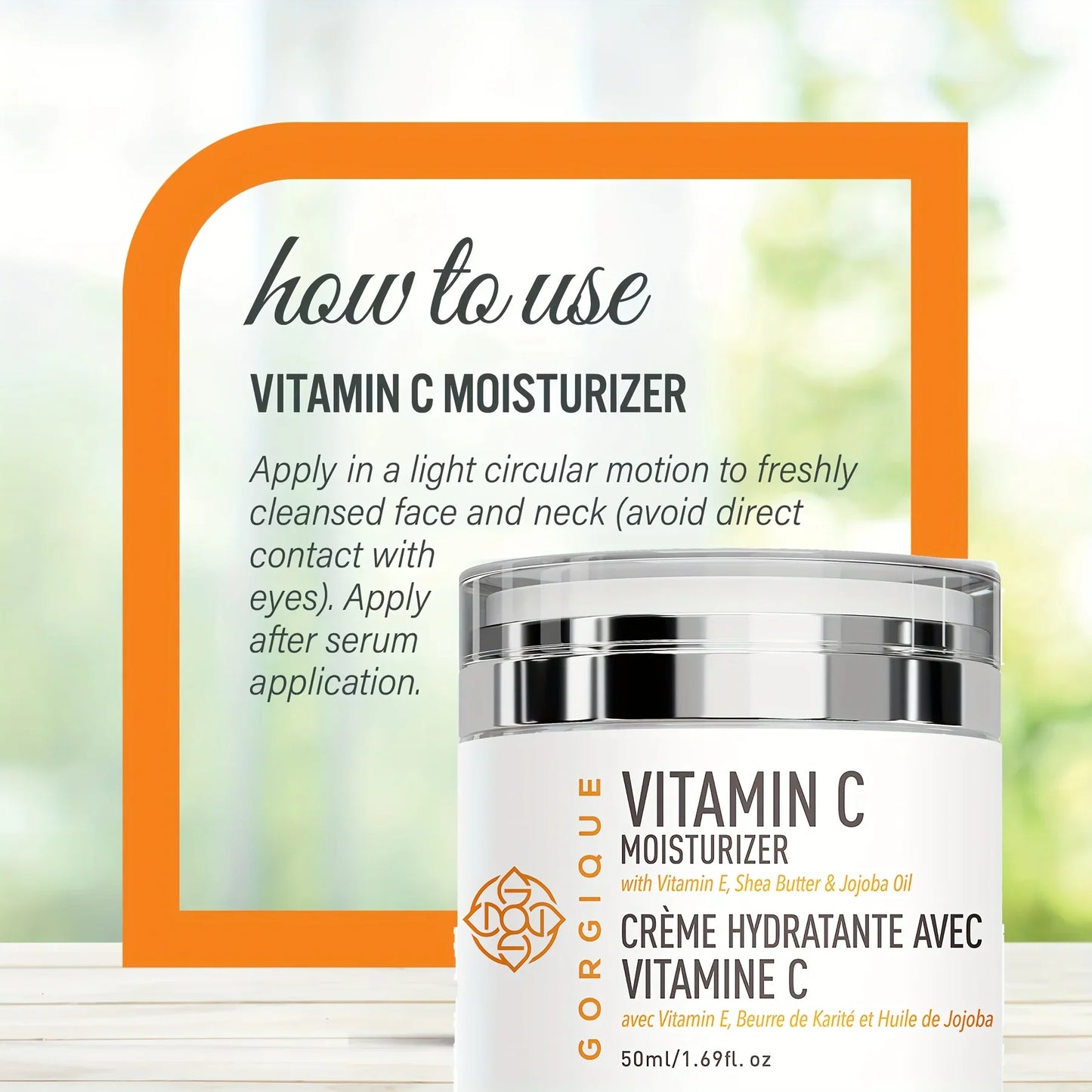 GORGIQUE Vitamin C Face Moisturizer – Brightening Hydrating Cream