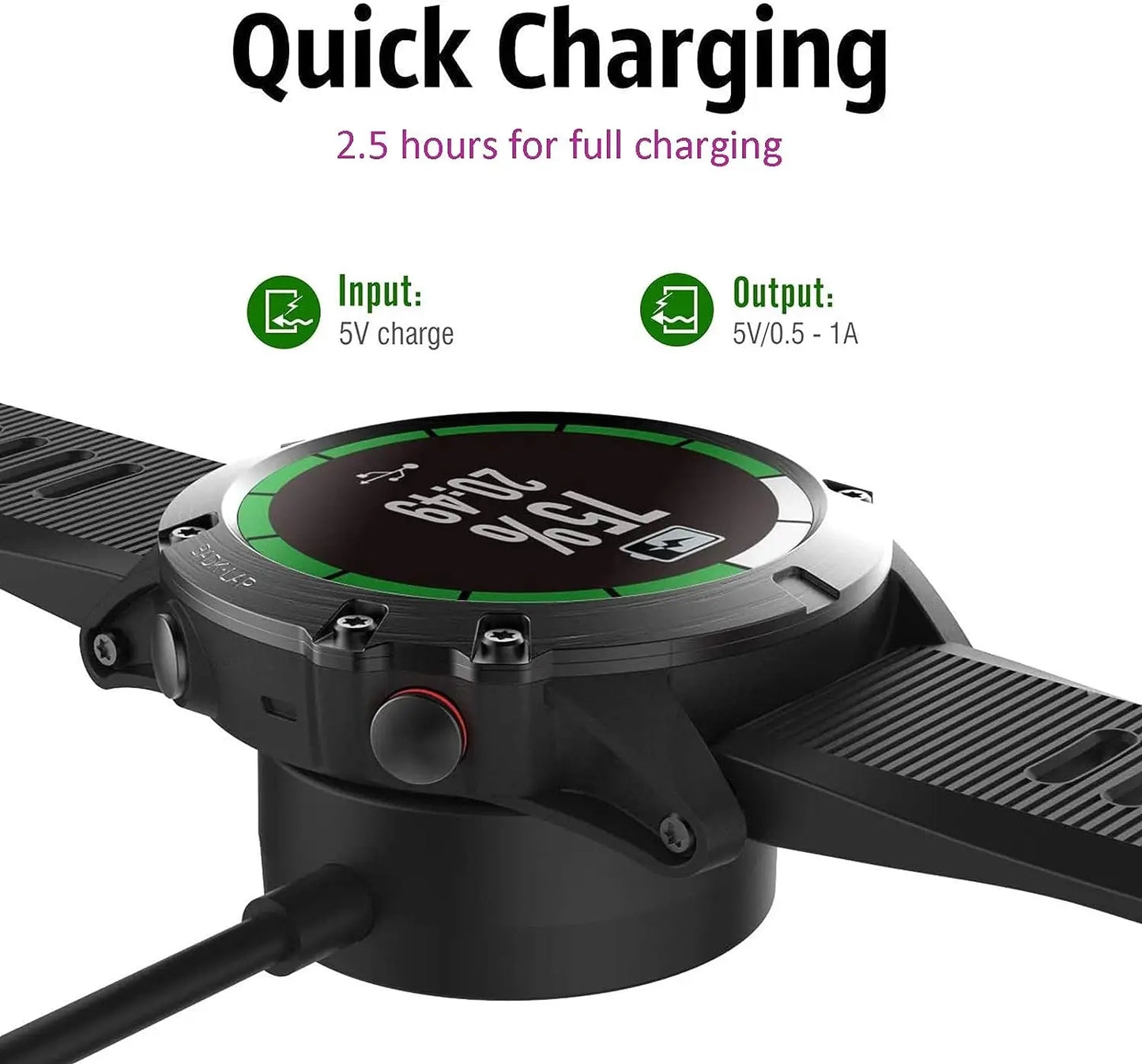 Garmin Watch Charger Dock – Fenix, Forerunner, Venu, Vivoactive Peaceful Pleasures Health and Wellness