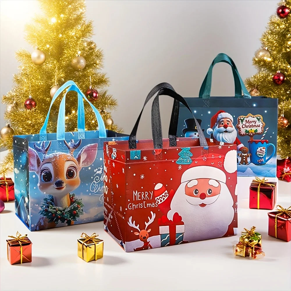 Large Reusable Christmas Gift Bags with Handles | Non-Woven