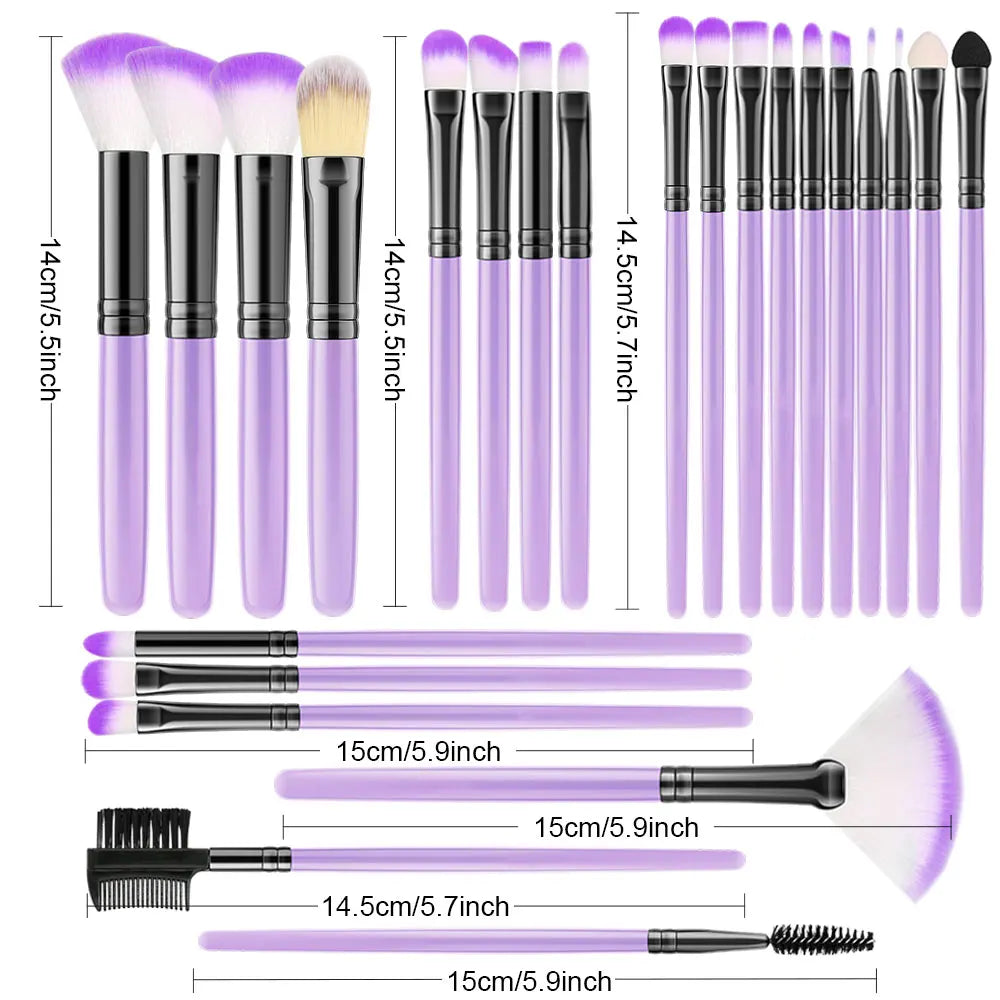 RUNTOIN 24-Piece Professional Makeup Brush Set – Soft & Fluffy
