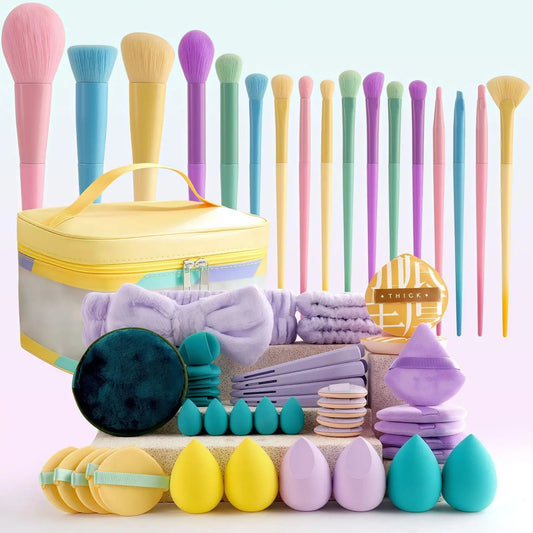 59-Piece Makeup Brush Set with Bag, Sponges & Trimmer Makeup Brush Set Oasis Select