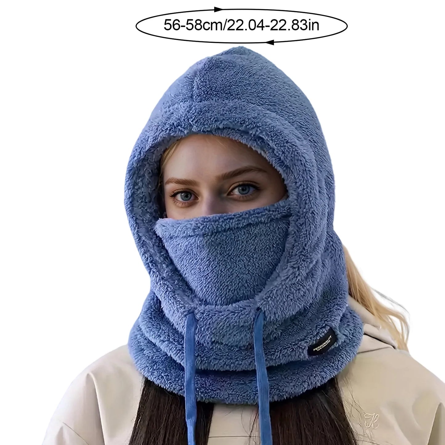 Windproof Ski Hooded Neck Warmer Windproof Outdoor Cold Weather Neck Warmer for Cycling Enthusiasts Gifts Peaceful Pleasures Health and Wellness