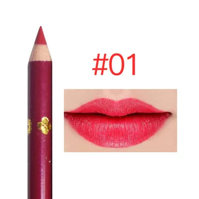 12-Color Waterproof Lip Liner Set | Long-Lasting Foggy Finish