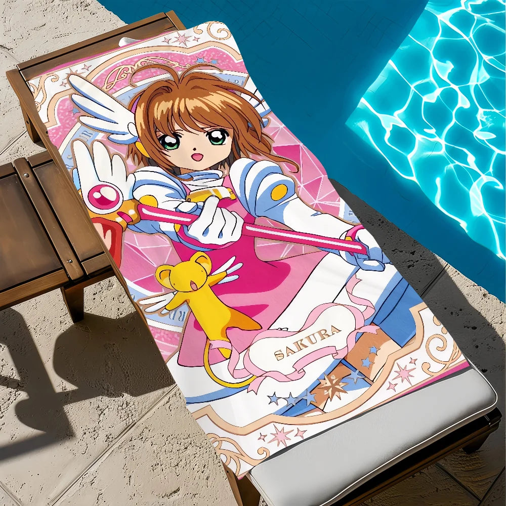 Cardcaptor Sakura Microfiber Beach Towel | Quick-Dry, 11 Sizes Microfiber Beach Towel Peaceful Pleasures Health and Wellness z8 STJ80x160CM